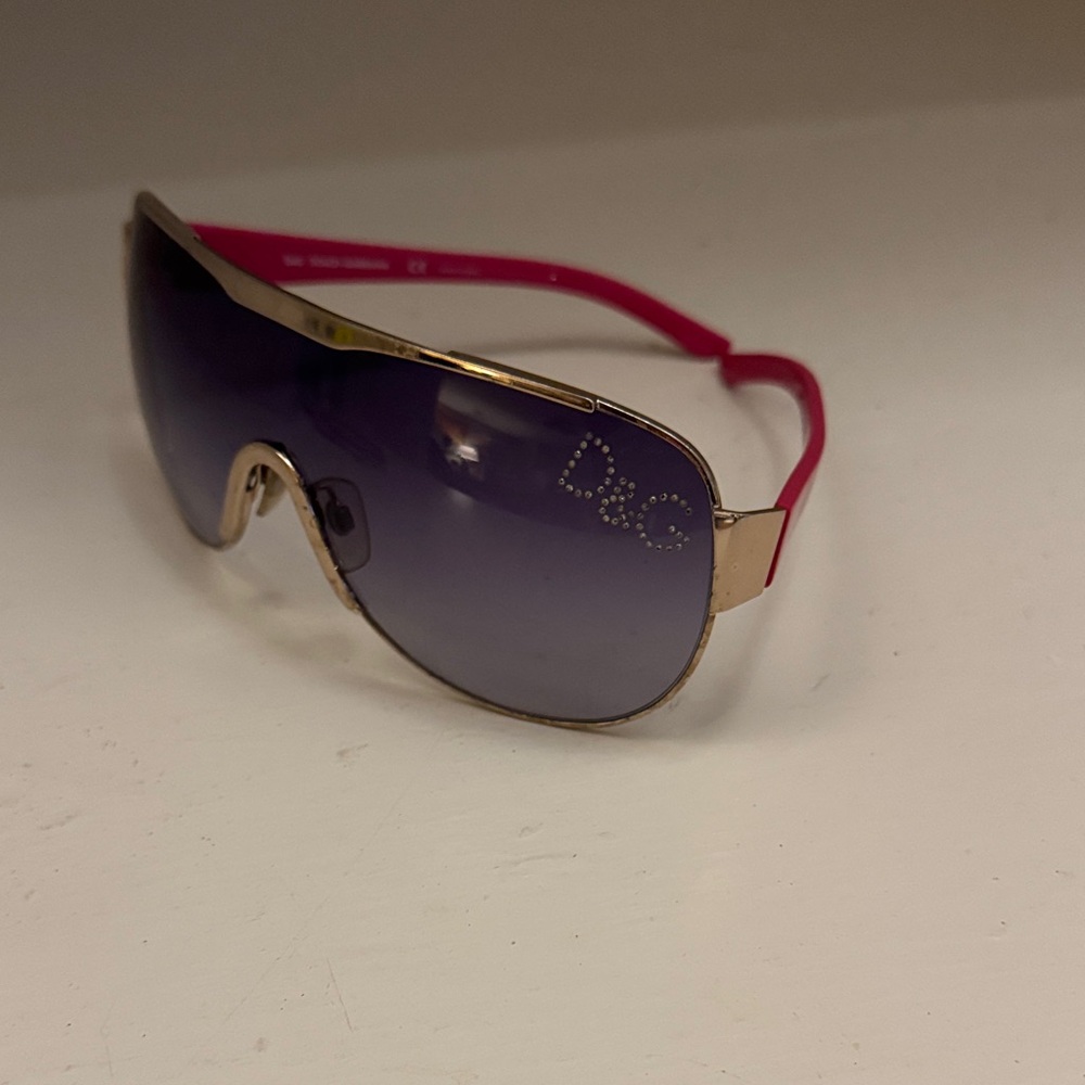 Dolce & Gabbana Women's Hot Pink Sunglasses, Early 2000s